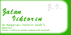 zalan viktorin business card